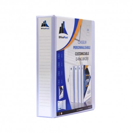 CLASSEUR 4 ANN PERSONALISABLE D 35 MM DOS 50MM OFFICE PLAST