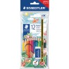 CRAYON COULEUR DE 12 STAEDETLER 61 SET 6 +GOMME+ CRAYON NOIR