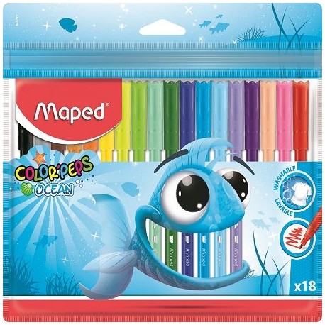 POCHETTE FEUTRE DE 18 MAPED COLOR 'PEPS 845421